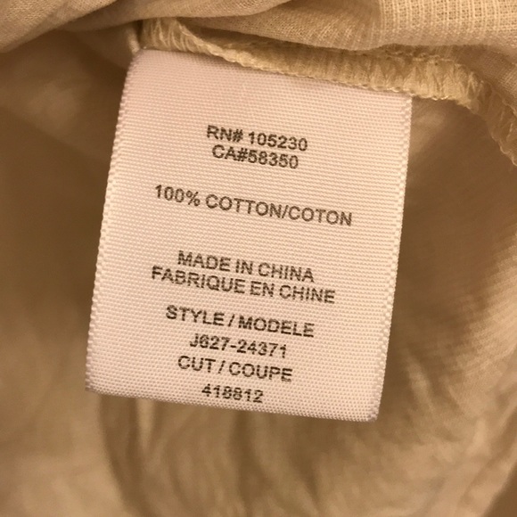 EUC Joie semi-sheer white cotton button down - Picture 3 of 6